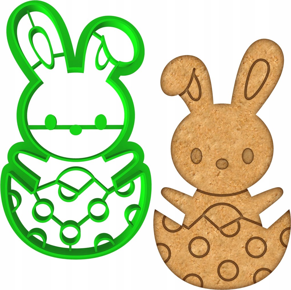 Húsvéti Forma Mézeskalács lyukasztó Húsvéti Nyuszi 9cm