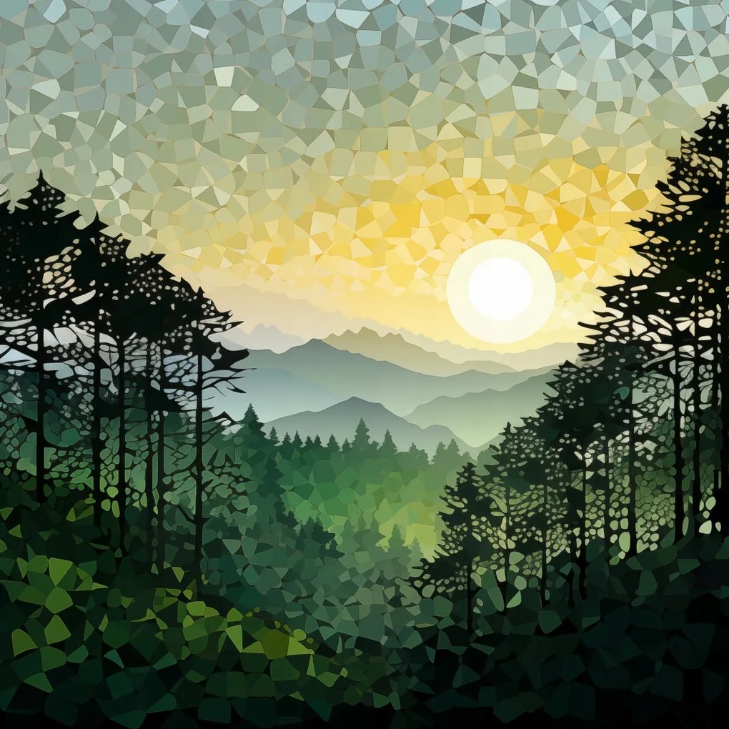 Poszter 60x60cm Természet Hangjai Mozaik