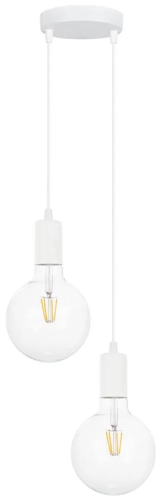 Belis Csillár zsinóron MIROS 2xE27/60W/230V kerek fehér BE0766