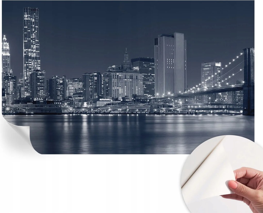 Öntapadós Dekoratív Fotótapéta Hálószobába Éjszakai város 416x254 cm