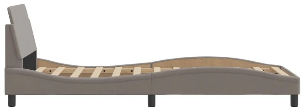 tópszínű szövet ágykeret fejtámlával Dover 90x190 cm