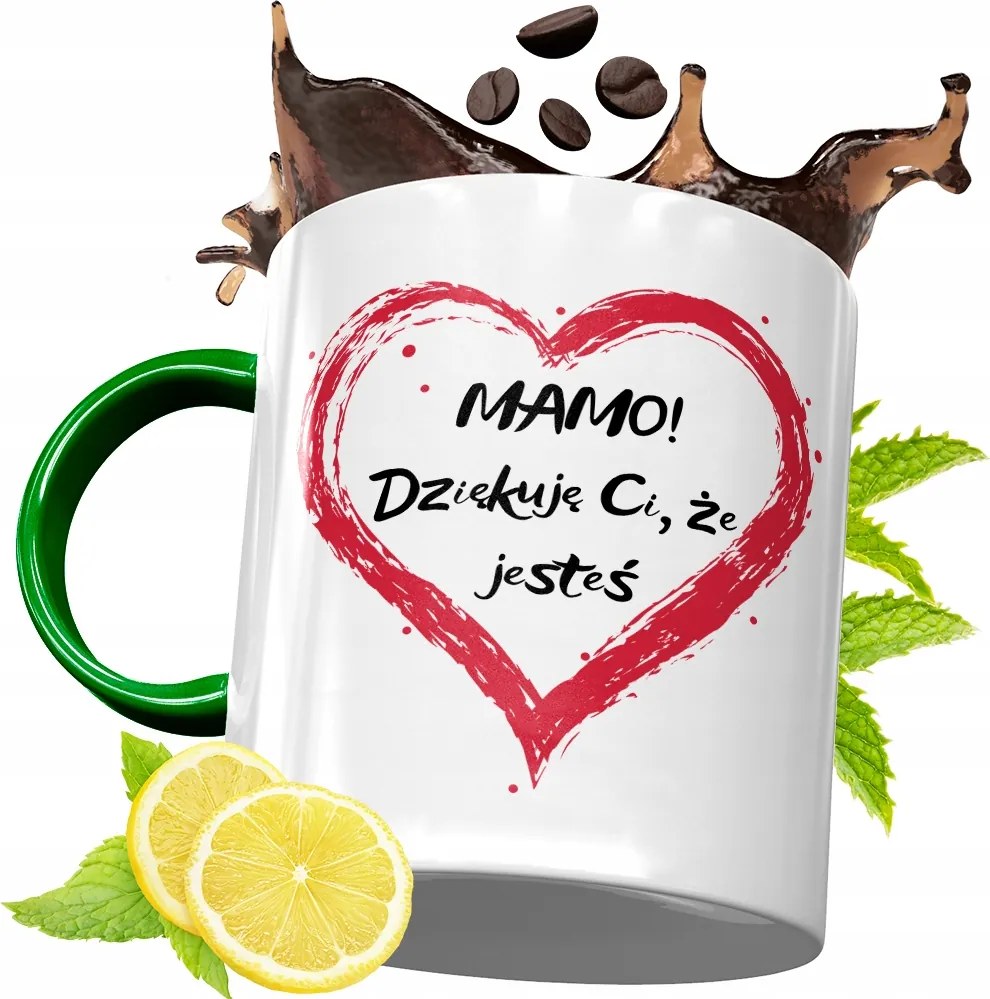 Zöld Bögre Anyukáknak Születésnapi Ajándék fényképes nyomtatással