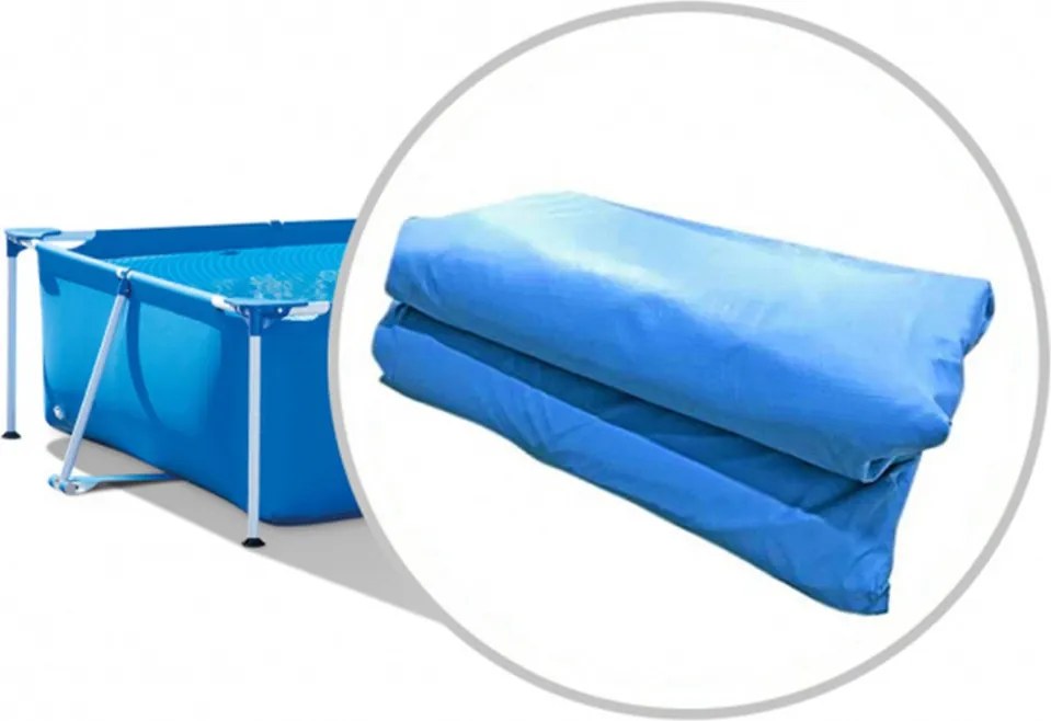Medence belső fólia, Intex Rectangular Frame, 300 x 200 x 75 cm, kék, téglalap alakú, 3 rétegű PVC, leeresztő szeleppel, szűrő csatlakozással (10944)