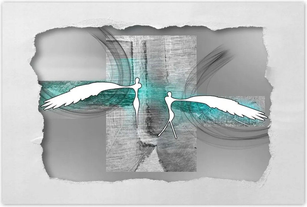 Poszterek 60x40 Angyalok a hálószobába Türkiz