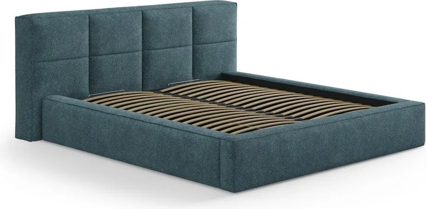 Kék kárpitozott ágytámla 189x100 cm Darren – Micadoni