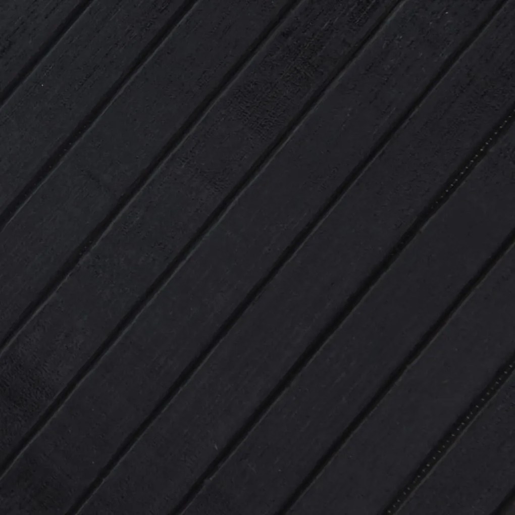 négyszögletű fekete bambusz szőnyeg 100 x 400 cm