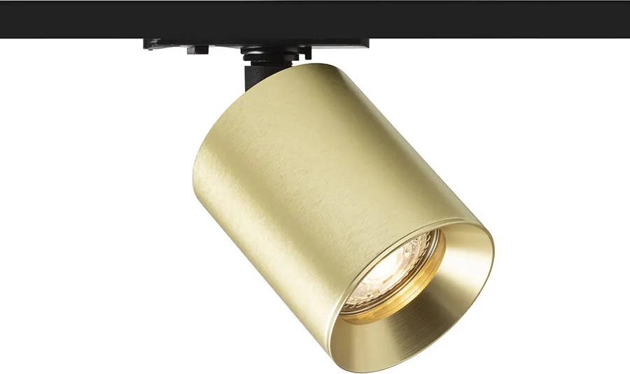 RENDL DARIO egyáramkörös sínre szálcsiszolt sárgaréz 230V LED GU10 9W