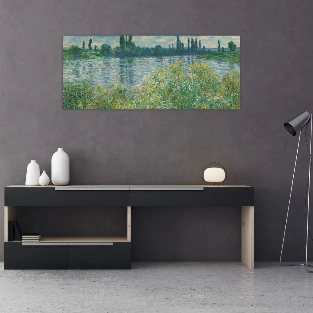 Kép - Claude Monet, Banks of the Seine, reprodukciók (120x50 cm)