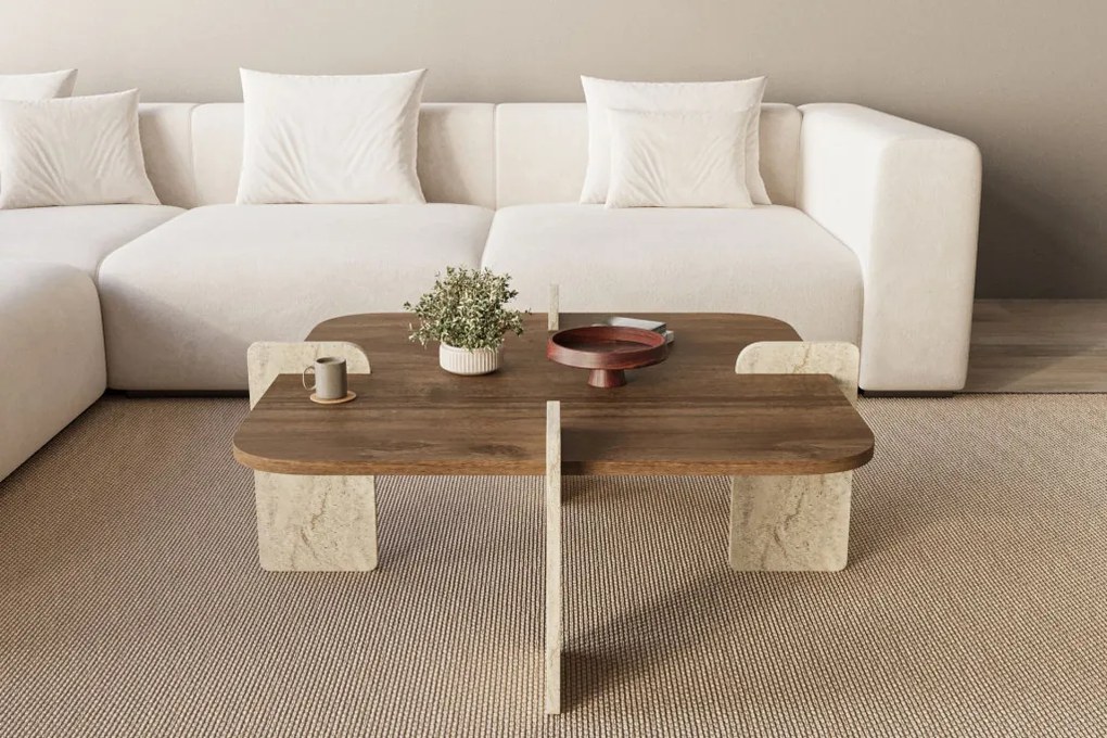 Poalla - Walnut, Travertine
