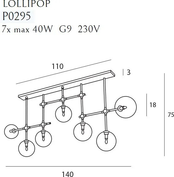Függeszték Bronz MAXLIGHT P0295
