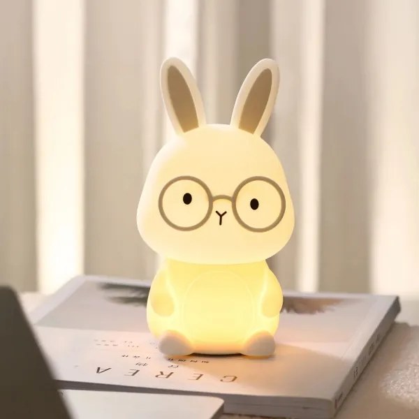 LED RGBW Dimmelhető gyermek érintős lámpa FLORKA LED/1W/5V USB 1200 mAh szürke