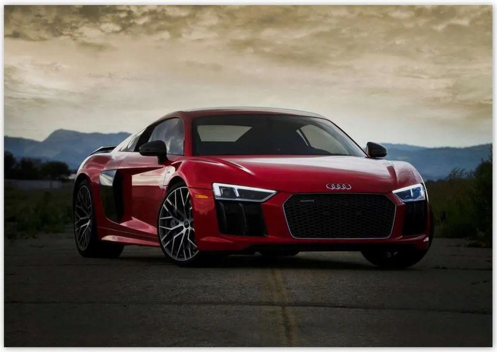 Poszterek 100x70 Piros Audi Autó