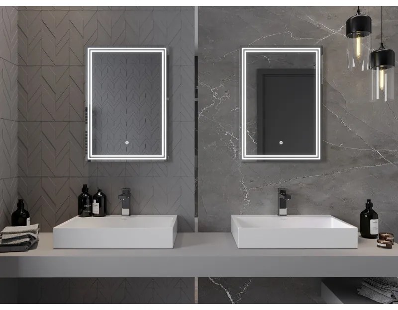 Mexen Taco, LED fürdoszobai tükör háttérvilágítással 50x70 cm, 6000K, páramentes, 9805-050-070-611-00
