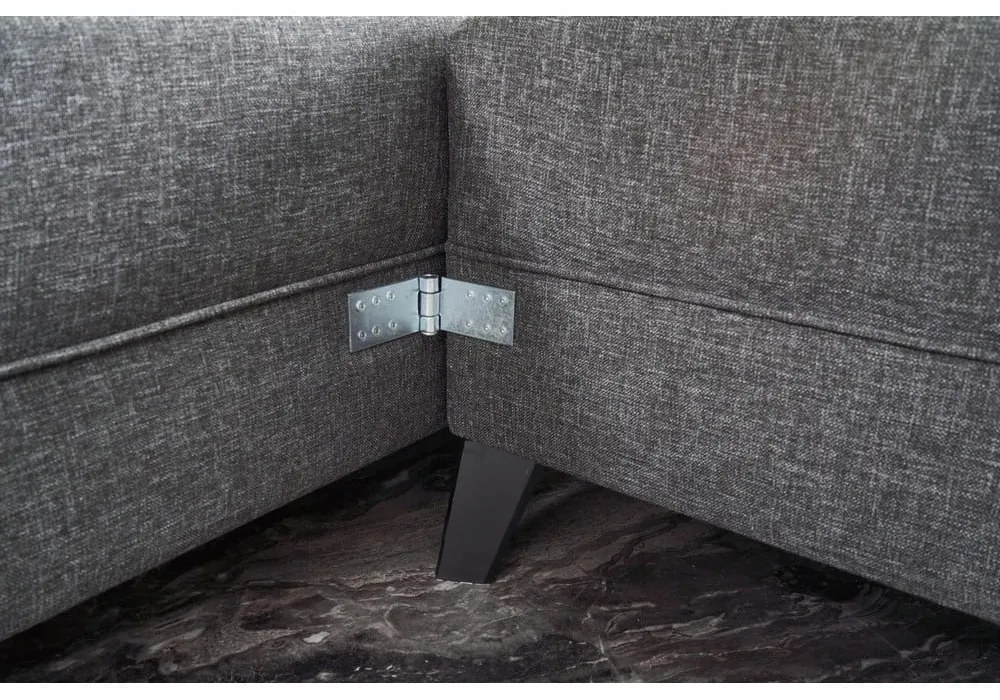 Antracitszürke sarokkanapé (U alakú) Eris – Balcab Home