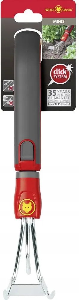 Kultivátor mini gyomláló Wolf Garten nyéllel 18 mm