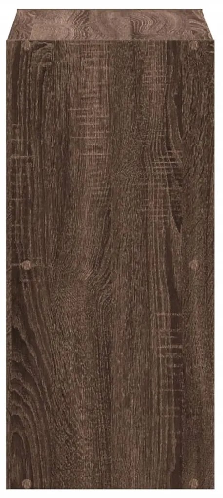 füstös tölgy színű szerelt fa könyvespolc 68,5 x 32 x 68,5 cm
