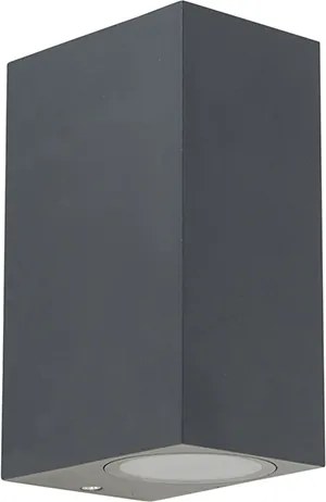 Okos fali lámpa sötétszürke IP44, 2 db Wifi GU10 izzóval - Baleno