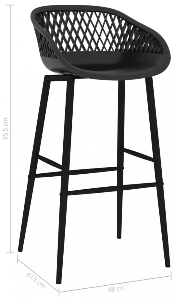 4 db fekete bárszék