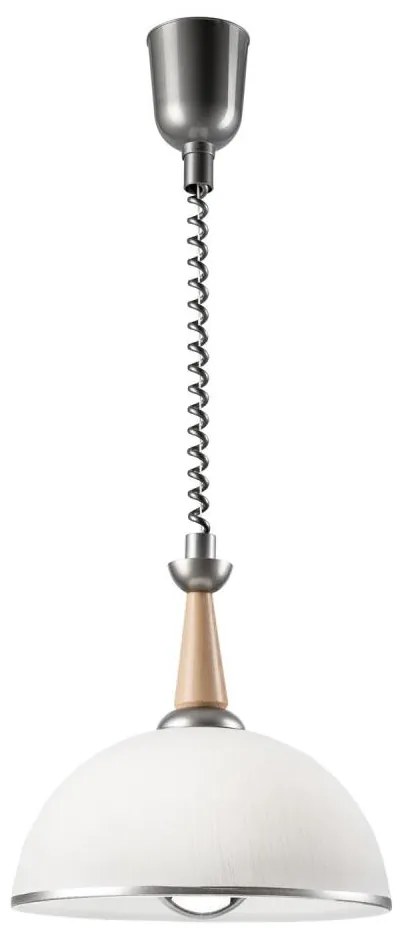 Lehúzható CHIARA csillár 1xE27/60W/230V ezüst/bükk