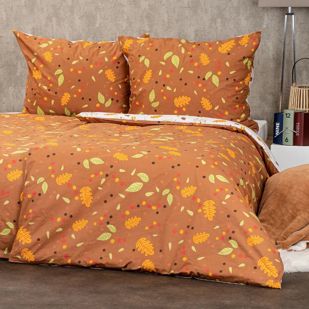 4Home Ősz pamut ágyneműhuzat, 140 x 220 cm, 70 x 90 cm, 140 x 220 cm, 70 x 90 cm