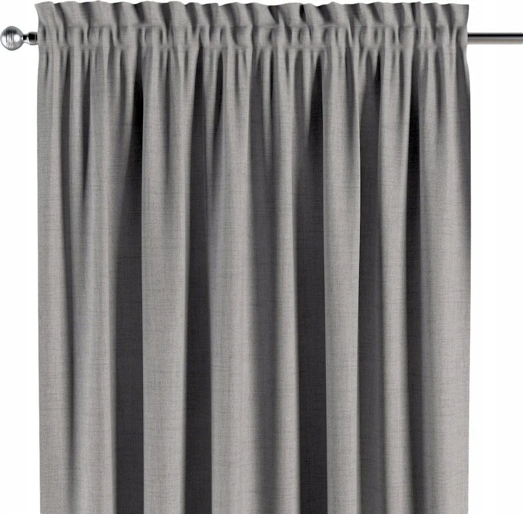 Csatornafüggöny frufruval 1 db 130x245cm szürke