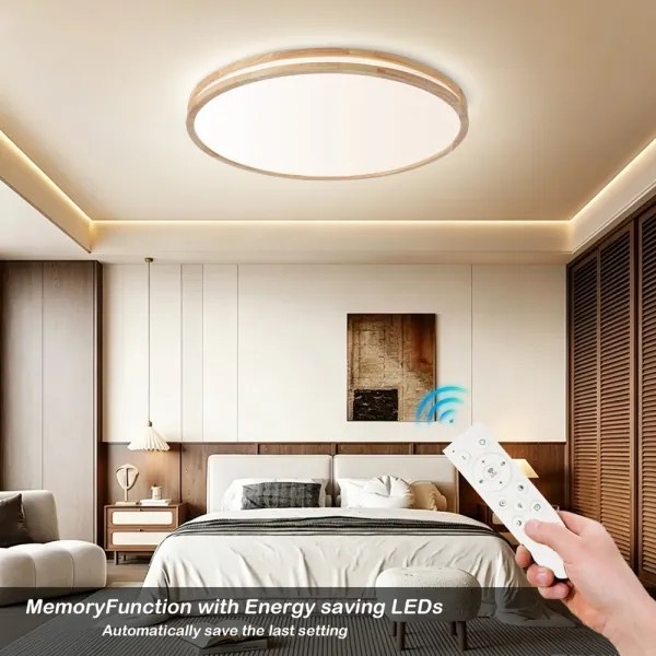 BRILAGI - Dimmelhető LED lámpatest MOLINA LED/100W/230V 3000-6000K tölgy átm. 80 cm +DO
