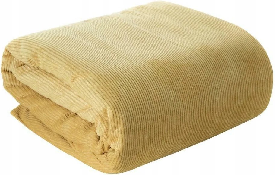 Dekoratív ágytakaró 220x240 mustársárga