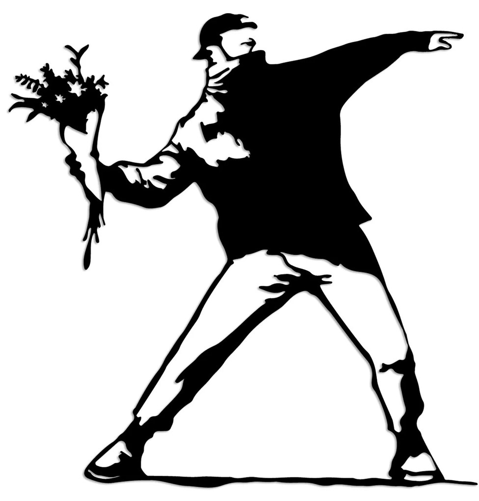 Fém fali dekoráció, Banksy Metal 01