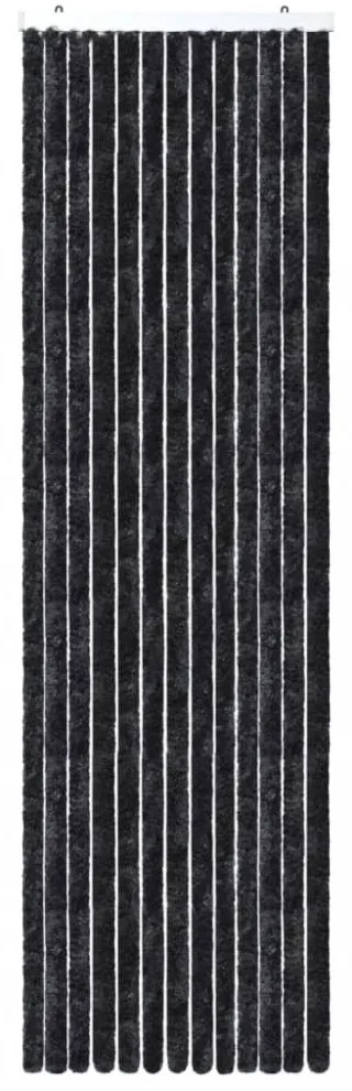 antracitszürke zsenília rovarfüggöny 56 x 200 cm