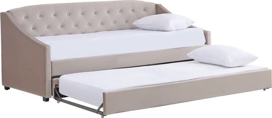 Kihúzható ágy, barnásszürke Taupe, ALODA