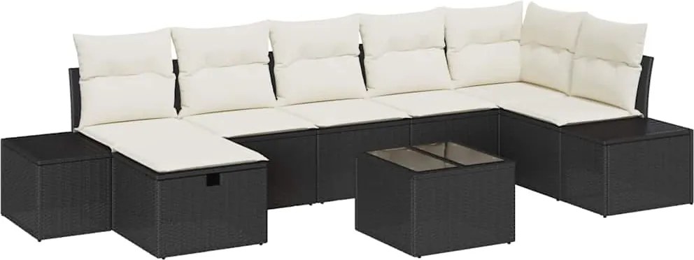 vidaXL Kanapé Szett párnával 8 pcs polirattan