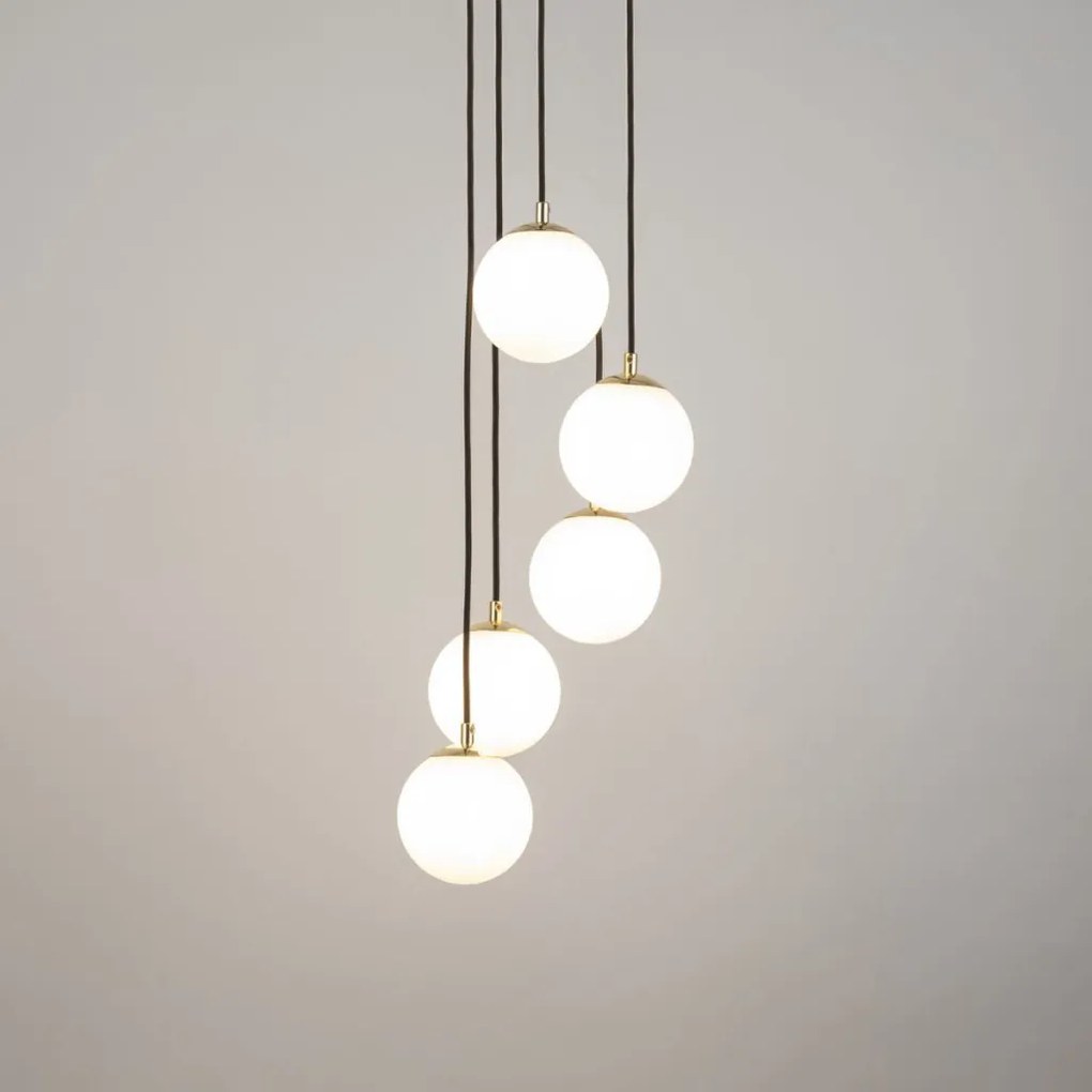 SIGMA LIGHTING 33659 PIANO Többágú Függesztett Lámpa Fehér, Fekete, Sárgaréz G9 IP20