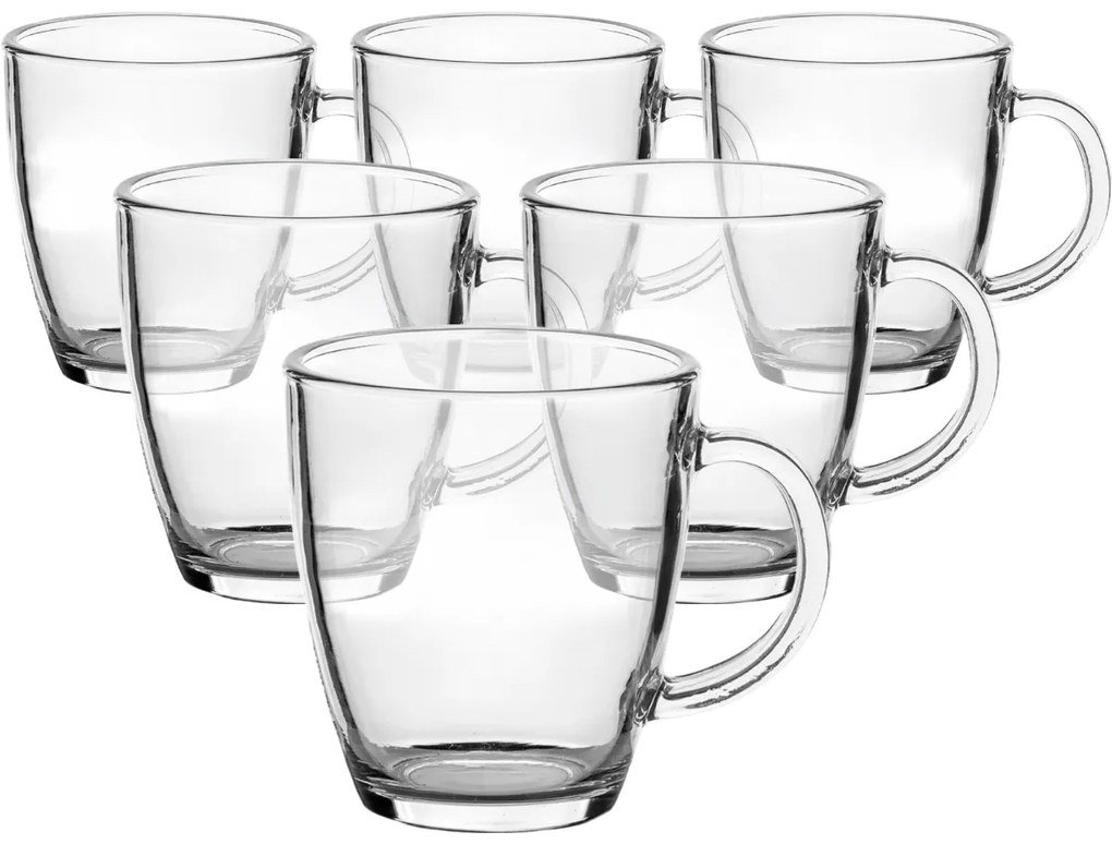 Florina Herbal üveg bögre készlet, 365 ml, 6 db