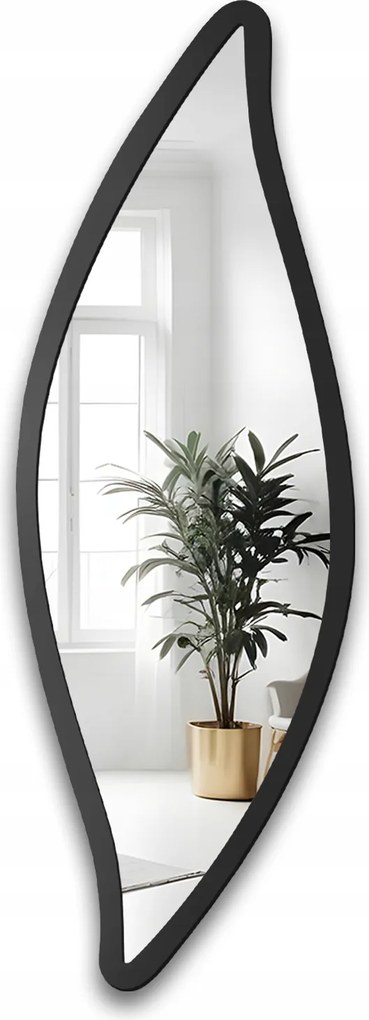 Erika szabálytalan dekoratív tükör fekete Mdf keretben 60X170 falra szerelhető