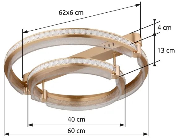 Globo 67196-78 - LED dimmelhető BLONDIE mennyezeti lámpa LED/78W/230V + DO
