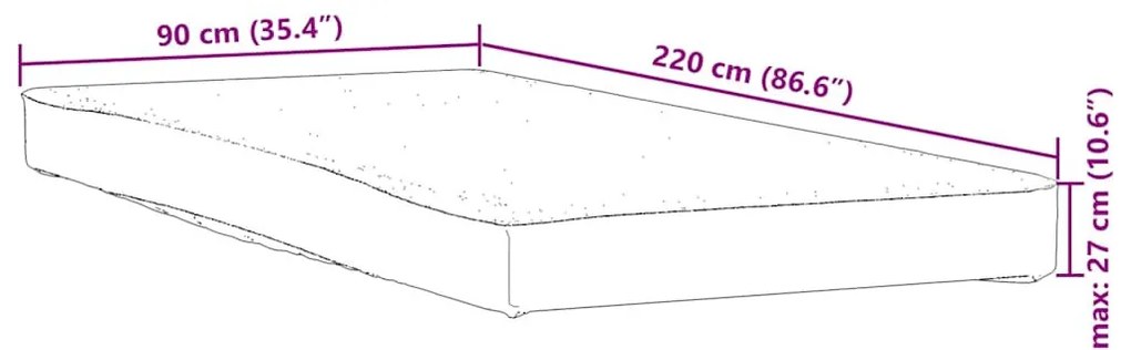 fehér matracvédő 90 x 220 cm vízálló