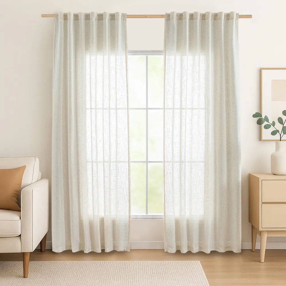 Elefántcsont színű függöny 140x270 cm Velari – Restilo