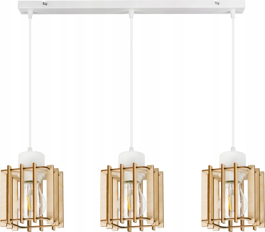 Függő Lámpa túlnyúló csillár mennyezet Fa Kocka 3