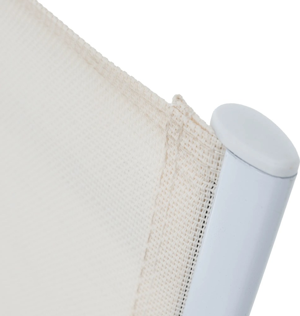 Kerti rakásolható szék, fehér acél/tölgy, BONTO