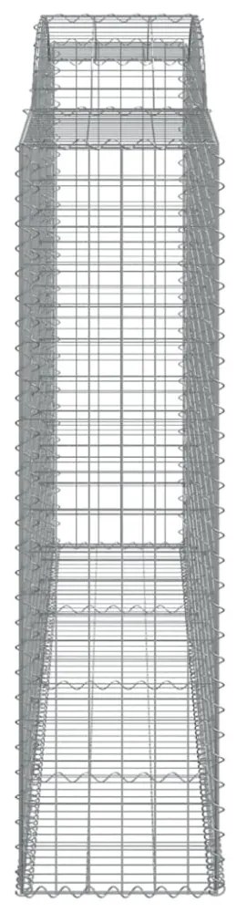 4 db íves horganyzott vas gabion kosár 300x50x180/200 cm