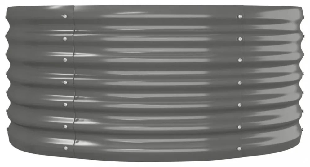 szürke horganyzott acél kerti magaságyás 152x80x36 cm