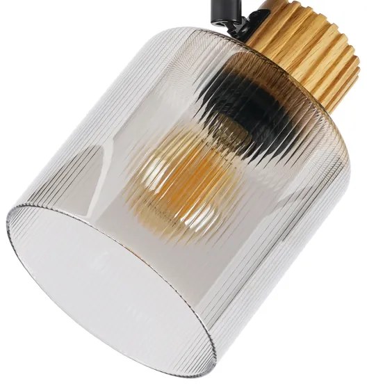 Brilagi - HYGGE állólámpa 3xE14/15W/230V fa/füstszínű