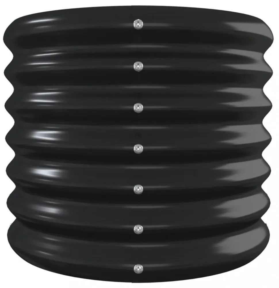 antracitszürke horganyzott acél kerti magaságyás 332x40x36 cm