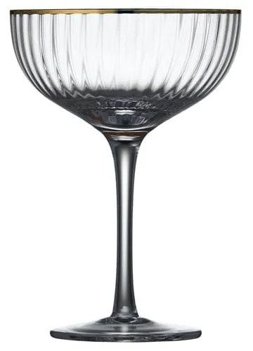 Palermo 4 db koktélos pohár aranyszínű éllel, 315 ml - Lyngby Glas