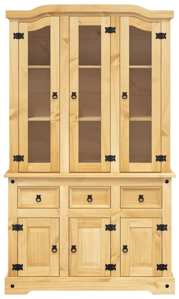 Corona barna tömör mexikói fenyő magasszekrény 112x43x196 cm