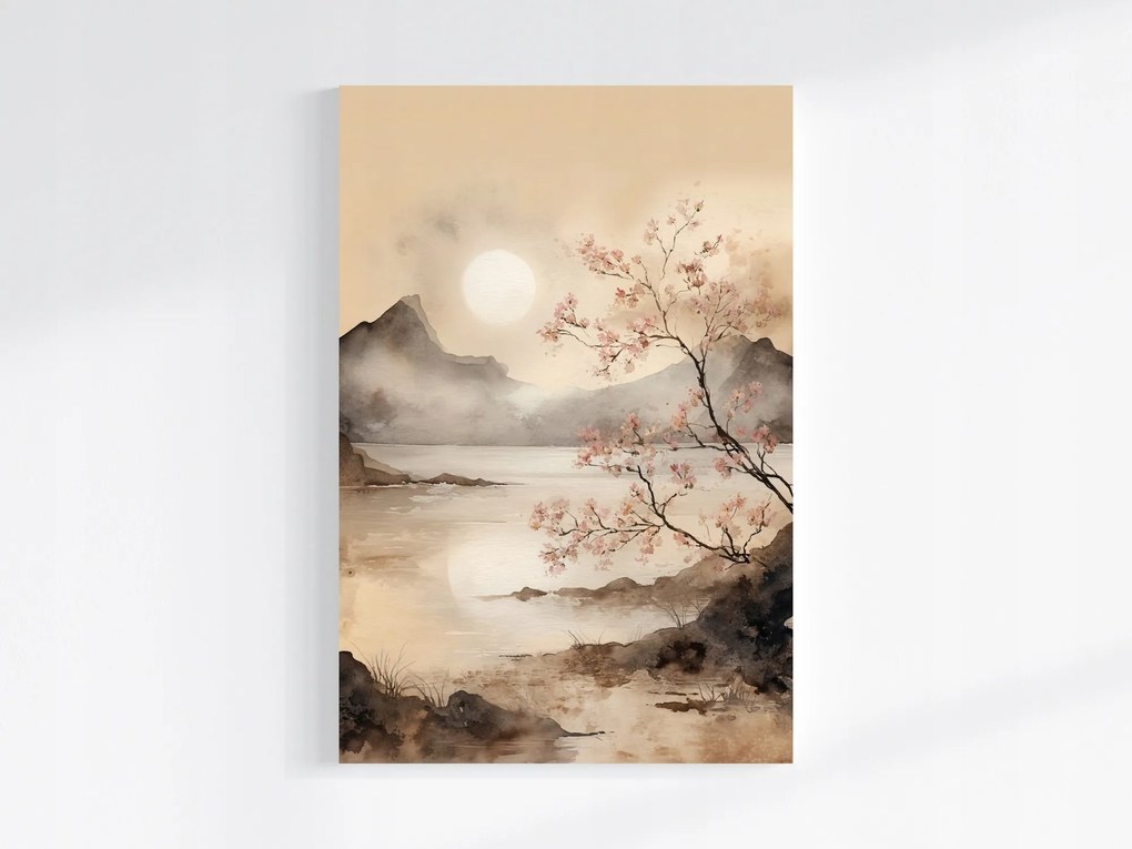 Vászonkép Canvas Tájkép Ázsia Kína Japán Cseresznye Tó 40x60