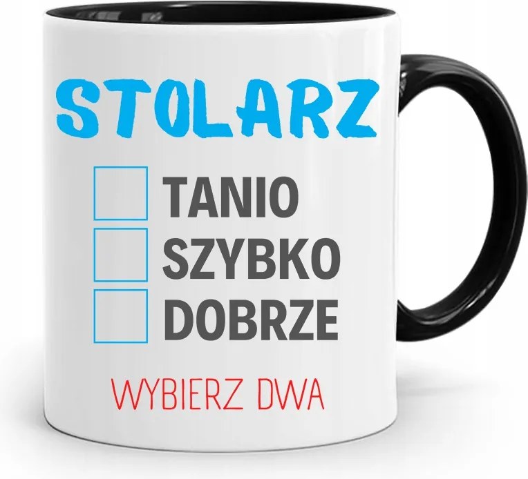 Bögre Fekete Ajándék Asztalosnak Válasszon Kettőt fényképes nyomattal