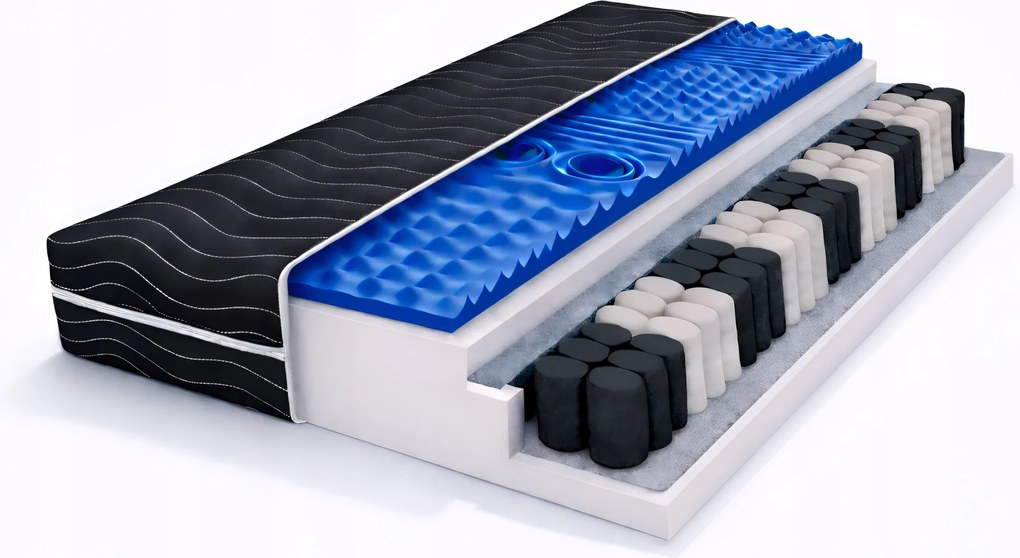 Masszírozó zsebes matrac 75x170 Fekete pocket Hr 21 cm rugós