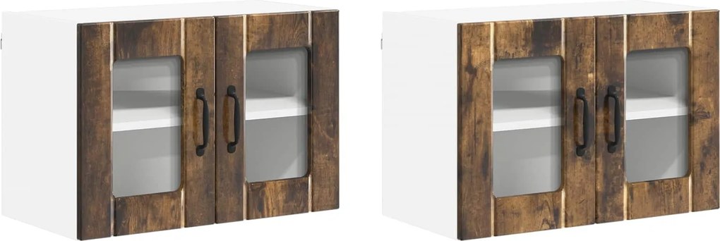 vidaXL Konyhaszekrény 2 pcs Füstölt tölgy 60 x 31 x 40 cm Faanyag