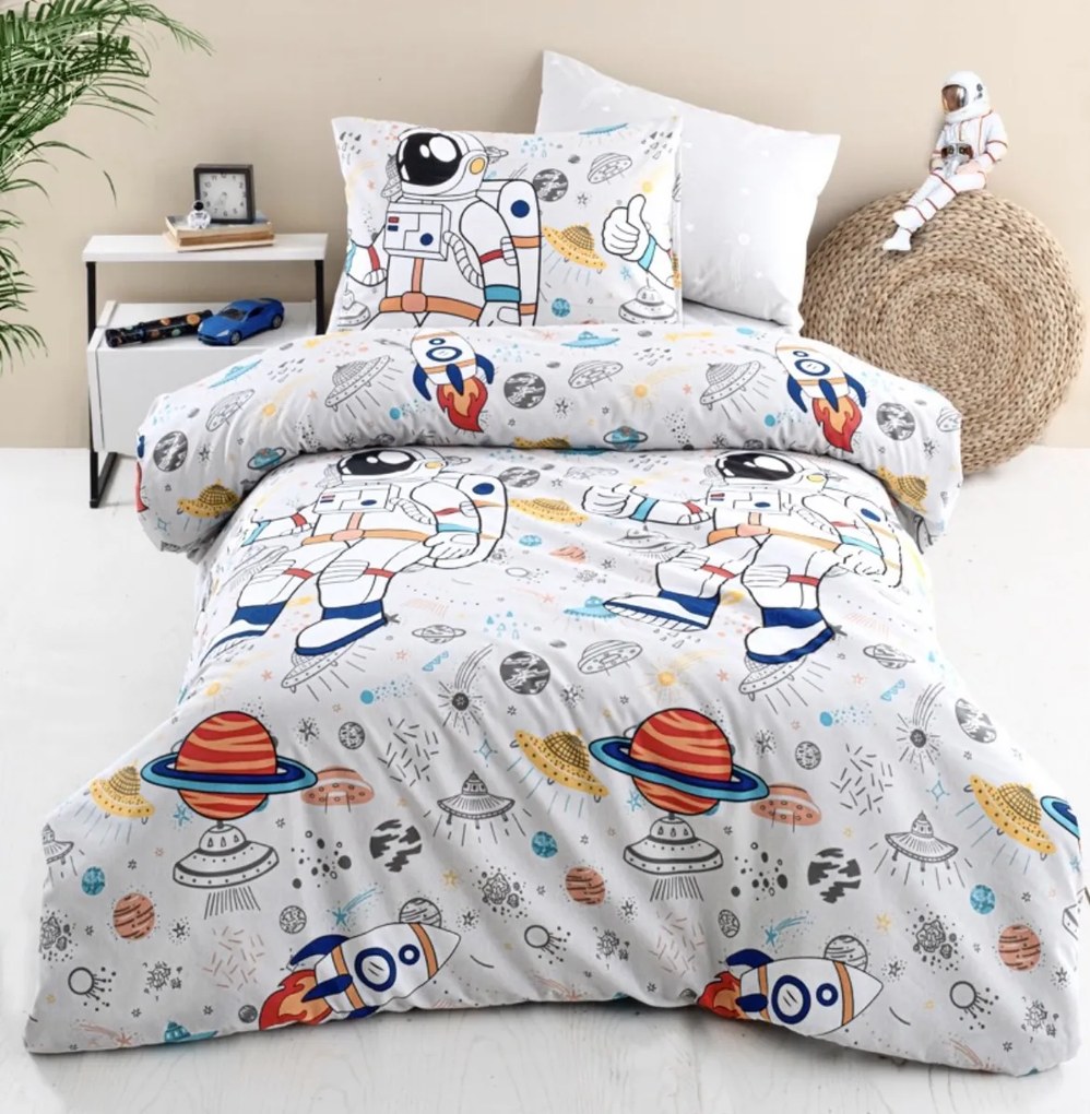 Astronaut pamut gyerek ágyneműhuzat 200x140cm+90x70cm TiaHome